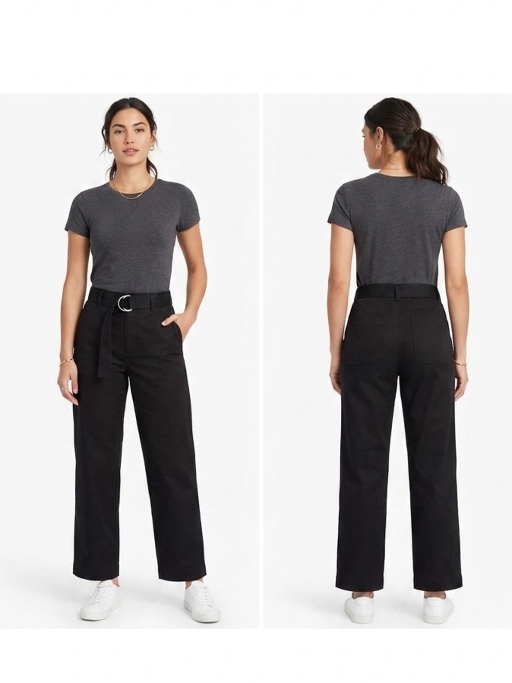 Chicos women’s belted utility ankle pants 4 S